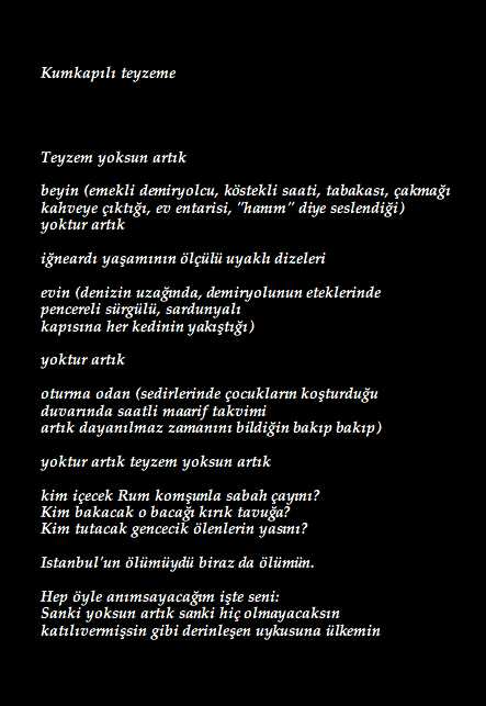Kumkapili Teyzem'e